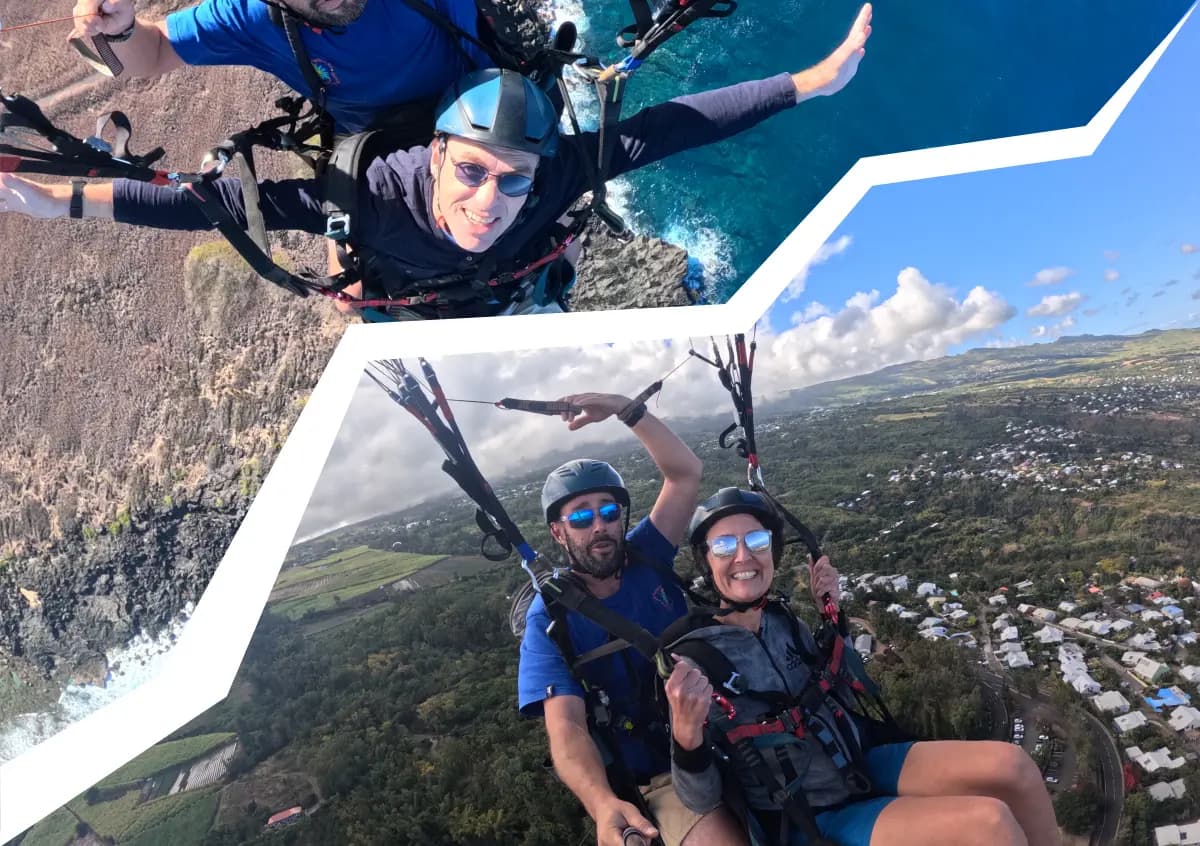 L'option photos et vidéos permet de repartir avec des photos et vidéos du vol en parapente